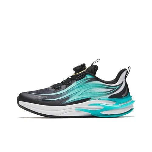 Antakids Пламя Легкий Амортизаторы Низкий Топ Детские Беговые Кроссовки Черный Зеленый