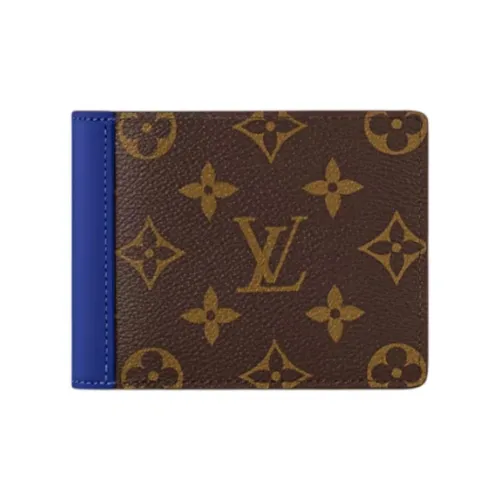 LOUIS VUITTON Multiple Покрытый холст Кошелек Мужской Индиго