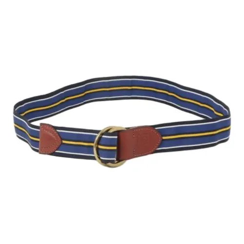 Polo Ralph Lauren Полиэстер Коровья кожа Ремень Мужской Синий Ширина 3,5 см