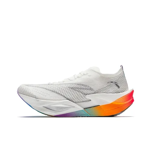 ANTA C202 6,0 PRO Slip-on Устойчивый и Дышащий Низкий Топ Повседневные Беговые Кроссовки Женские Белые Серебряные