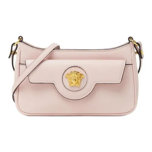 VERSACE La Medusa Телячья кожа Сумка через плечо Сумка на плечо Мини Женская Светло-розовая Красная