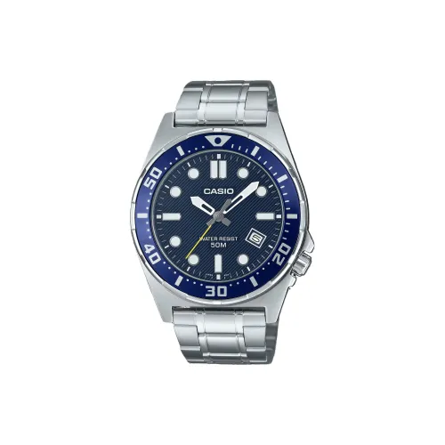 CASIO Standard Series Кварцевый механизм нержавеющая сталь ремешок мужские часы синий циферблат