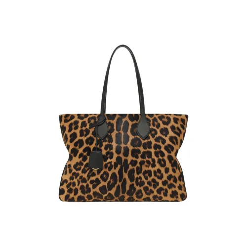 FERRAGAMO Пони Кожа Тоут Сумка Сумка для покупок Сумка на плечо Сумка среднего размера Женская Черная и Светло-коричневая