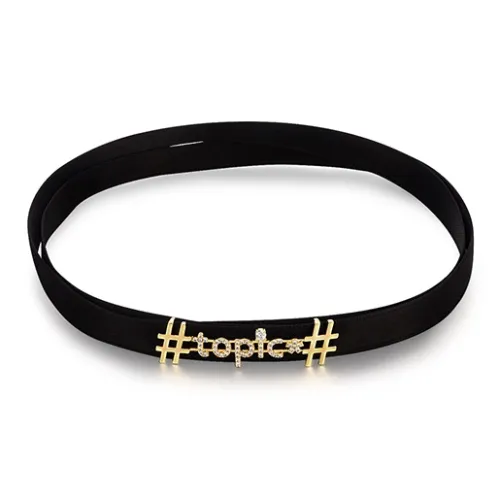 Glam Ever Золотое Покрытие Колье на ключицу Ювелирные украшения Аксессуар Женские Черное Золото