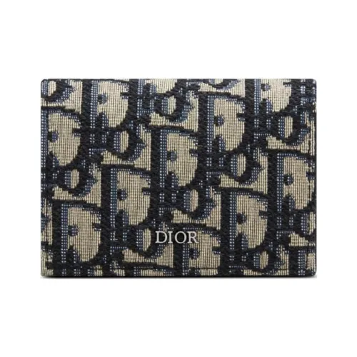 DIOR Ткань Картхолдер Картхолдер Унисекс Джинсовый синий