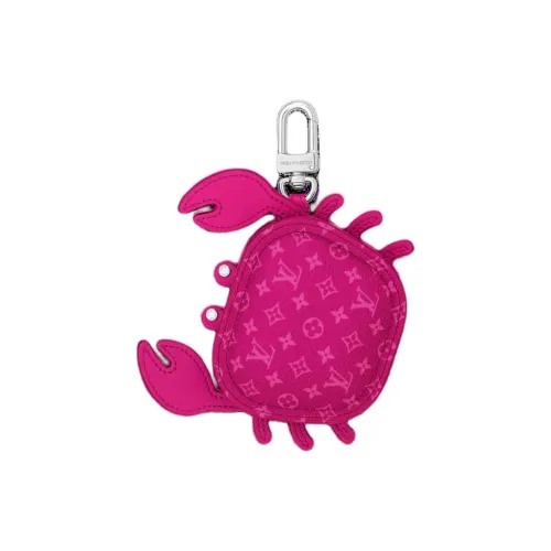 LOUIS VUITTON Холст Краб Сумка Монета Кошелек Чехол для наушников Брелок Сумка Мерч Стандартный Мужской Розовый