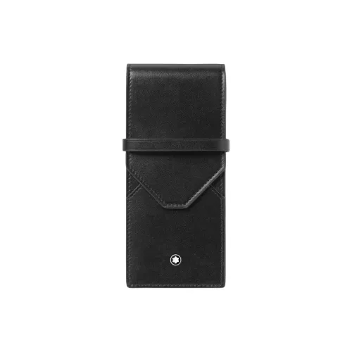 MONTBLANC Телячья кожа Ручка Сумочка для украшений Путешествие Сумка для хранения Мужской Черный