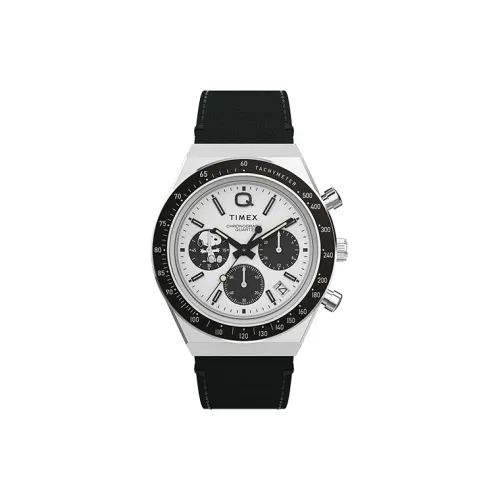 TIMEX PEANUTS Collaboration Snoopy Collection Часы Кварцевый механизм Кожаный ремешок 40 мм Серебристый циферблат Унисекс