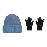 Синий капюшон + черная перчатка