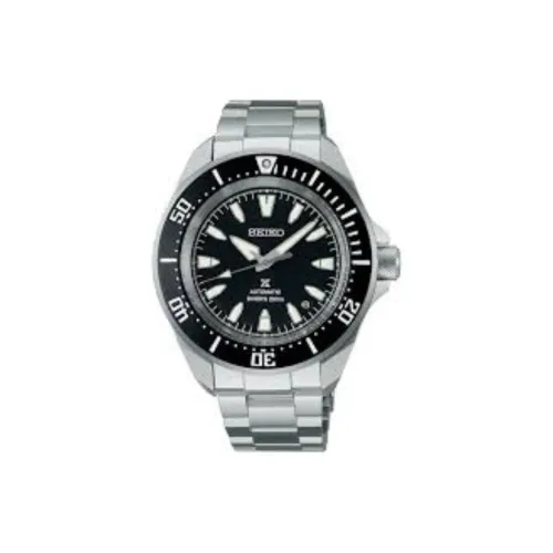 SEIKO Prospex Collection Автоматический Механический Механизм Нержавеющая Сталь Ремешок Часы 49,5 мм Мужские Часы Черный Циферблат