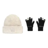 Белая кепка + черная перчатка