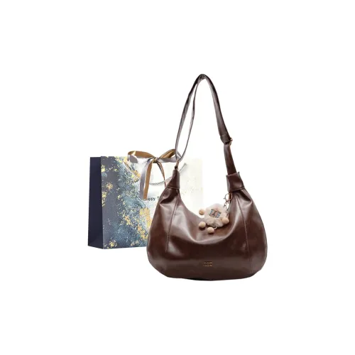 Iman's House ПУ (полиуретан) Сумка через плечо Сумка на плечо Женская Коричневый Кофейный Черный