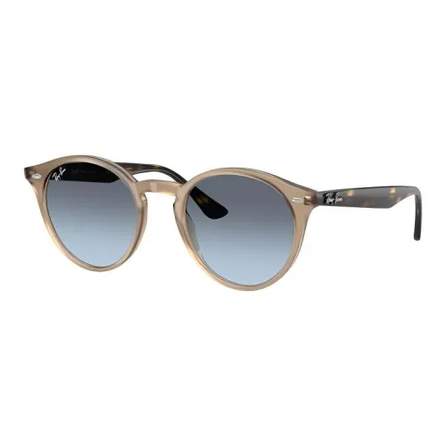 RayBan Пластиковая оправа Круглые Солнцезащитные очки Женские Коричневый