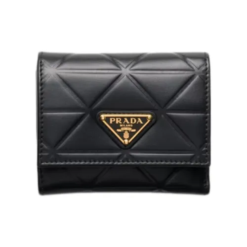 PRADA Кожа Кошелек Маленький Женский Черный