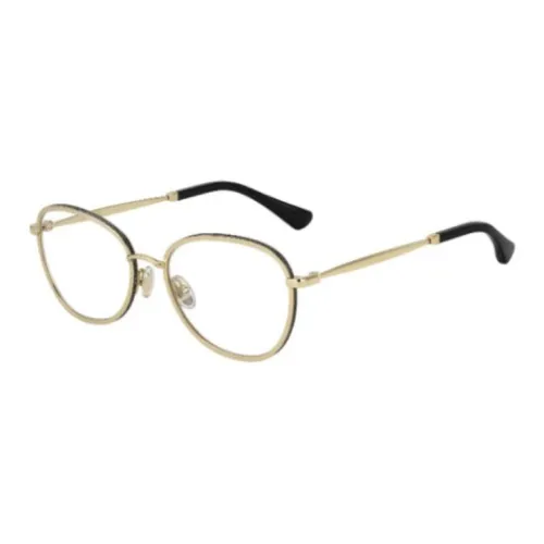 Jimmy Choo Нерегулярная форма Оправы для очков Женские Золото