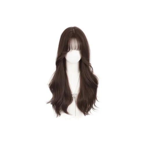 TIANKONGSHU Французская завитая большая волна накладки для волос 55 см цвет мокко смешанный шелк большая волна