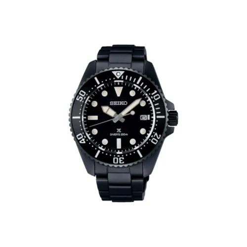 SEIKO Солнечный кварцевый механизм нержавеющая сталь ремешок мужские часы черный циферблат