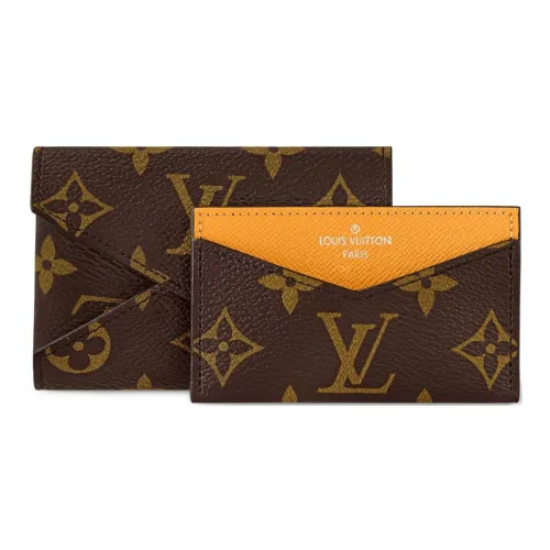 LOUIS VUITTON Kirigami Покрытый холст Покрытый холст Картхолдер Женские Желтый Коричневый