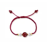 Браслет с бусинами для удачи (Красная нить)
