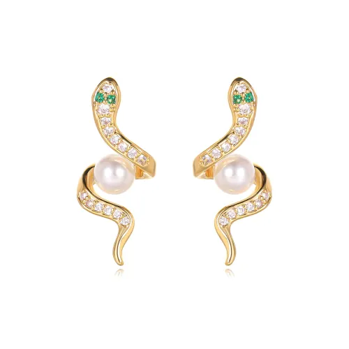 Rhymes Серьги с золотым покрытием из меди женские