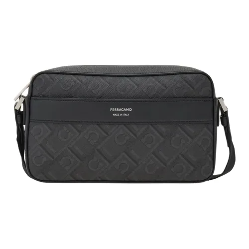 Ferragamo Полиуретан Сумка через плечо Мужская Черная и Серая