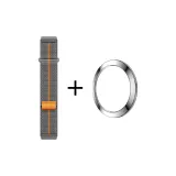 [Официальный стиль позиционирования] Двухкомпонентный ремешок из нейлона с петлей + модный серебряный ободок