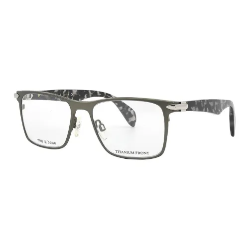 RAG BONE Металл Прямоугольный Оправы для очков Мужской Зеленый