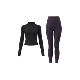 [Осенние и зимние комплекты одежды с флисовой подкладкой] Звездный черный + Темный баклажано-фиолетовый