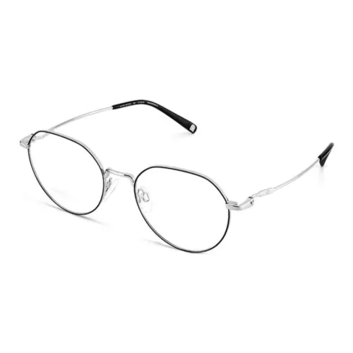 CHARMANT Сплав Круглые Оправы для Очков Унисекс Черный Серебряный