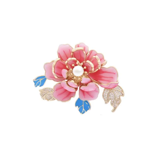 ROYALSASA Броши из меди и искусственного кристалла женские