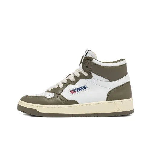 AUTRY Medalist Износостойкие Высокие Кроссовки для Скейтбординга Мужские Белые Зеленые