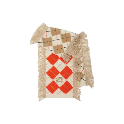 Burberry Мохер Вязаные Шарфы Унисекс Оранжевый Красный