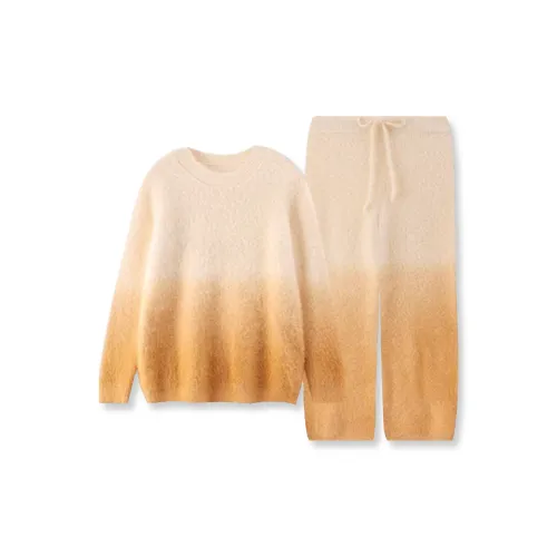 WANANNI Пижамный комплект женский градиентный желтый