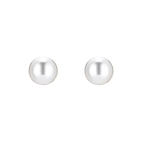 GUCCI Металл Смола Полу-Серьги с Жемчугом Женские Белые Золотые