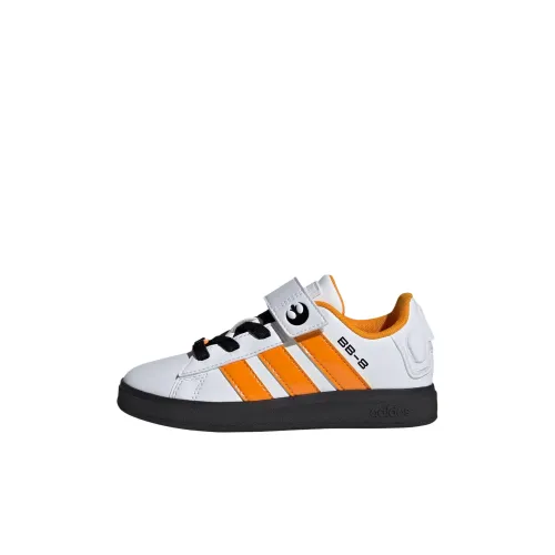 Star Wars x Adidas GRAND COURT 2,0 Low Топ Детские Скейтбординги Белый Оранжевый Черный для детей 3-7 лет