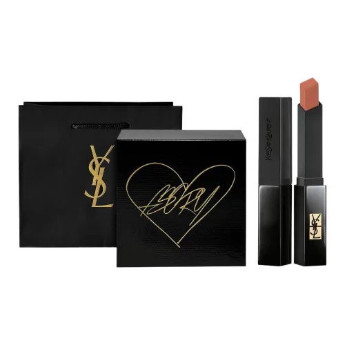 SAINT LAURENT Черный Золотой Коробка Помады Велюр Легко Смешивается Естественный Длинный Срок НЕ ТРАНСФЕР