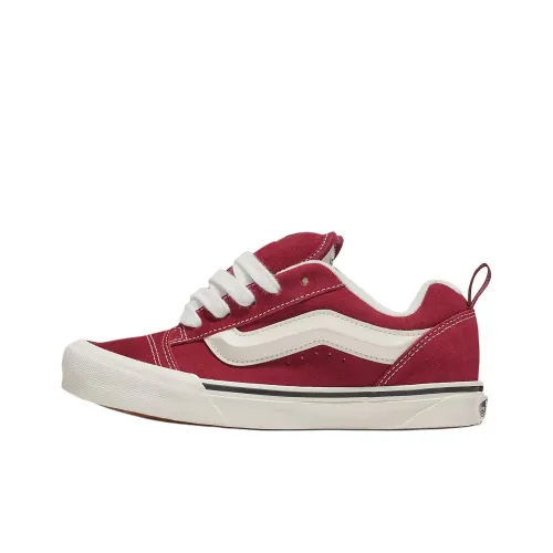 Vans Knu Skool Детские Скейтбординги Низкие Топы Бордово-Красный Школьный