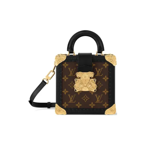 LOUIS VUITTON Кожаная отделка Сумка Мини Женская Коричневая и Черная