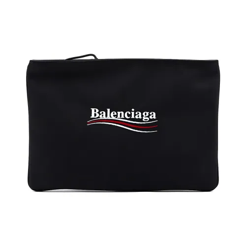 Balenciaga Нейлоновый кошелек клатч большой женский черный