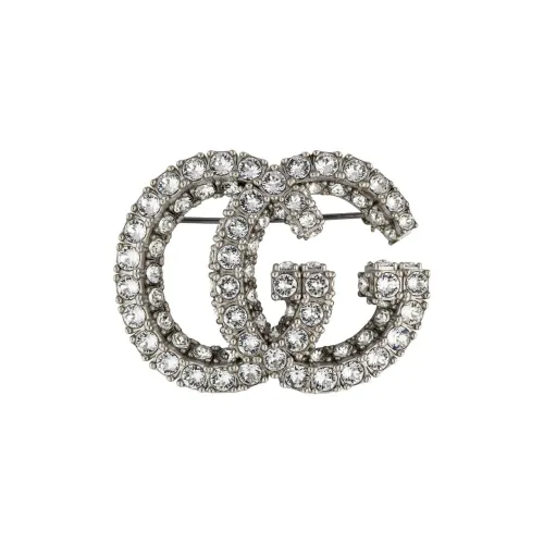 GUCCI Металл Броши Женское Серебро
