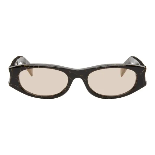 Retrosuperfuture Ацетат OVAL SUNGLASSES Мужской Коричневый