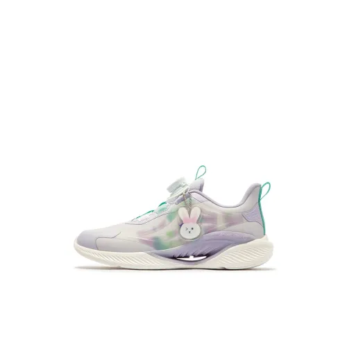 XTEP Qing Feng 5,0 Противоскользящий Устойчивый к истиранию Низкий Топ Детская Беговая Обувь Светло-фиолетовый Фиолетовый Синий Фиолетовый