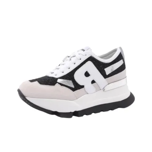 RUCOLINE Низкий топ Повседневная обувь Женская Черный Белый