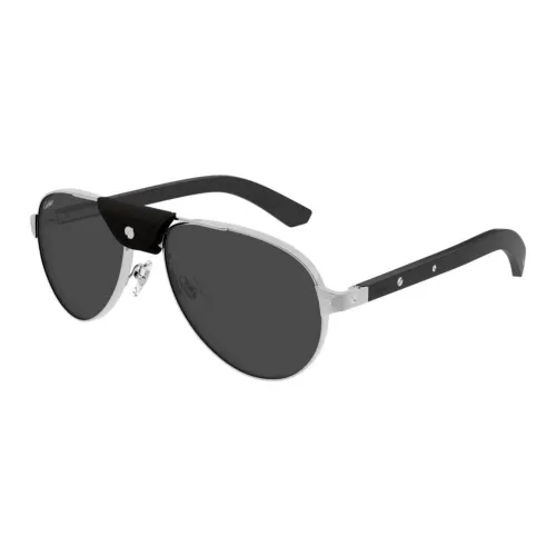 Cartier Металл OVAL SUNGLASSES Мужской Серебряный