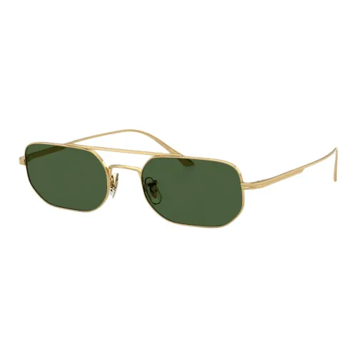 Oliver Peoples Нержавеющая сталь Aviator Солнцезащитные очки Мужские Золотые