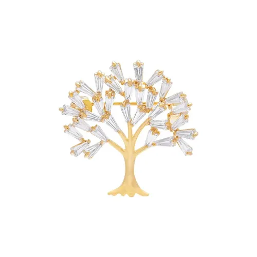 ROYALSASA Броши из меди и искусственного кристалла женские