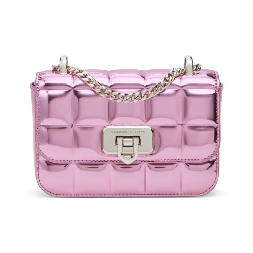 CHARLES KEITH Сумки через плечо из синтетической кожи маленькие женские черные розовые серебряные