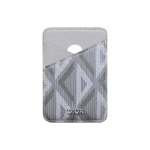 DIOR Холст с кожей Детали Картхолдер Стандартный Мужской DIOR Серый