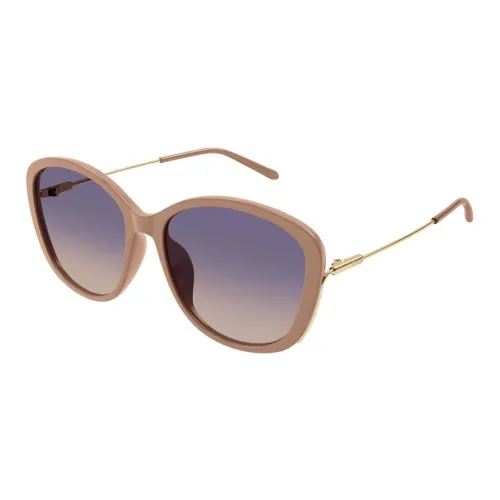 Chloe Пластик OVAL SUNGLASSES Женские Телесный Коричневый