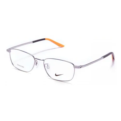 nike Титановый сплав Квадратные Оправы для очков Унисекс Серебряный